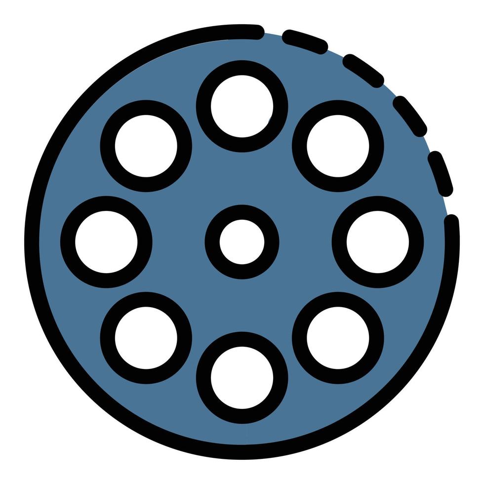 Pistol drum icon color outline vector