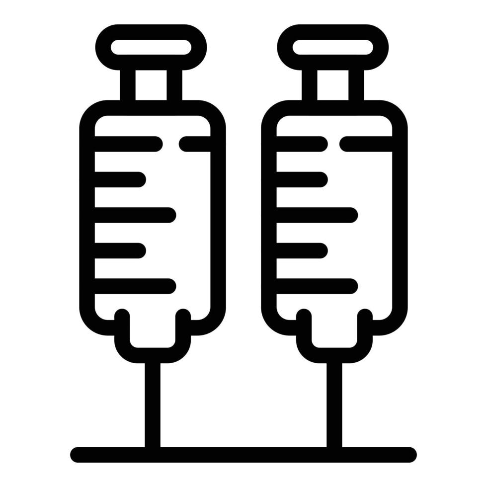 Droppers with blood icon, outline style vector