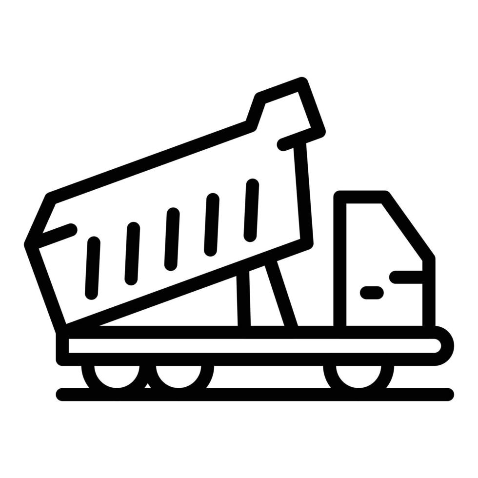 Work tipper icon, outline style vector