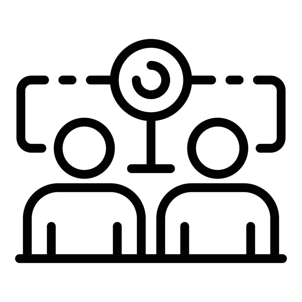 Personal communication icon, outline style vector
