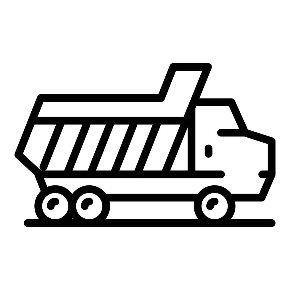 Tipper icon, outline style vector