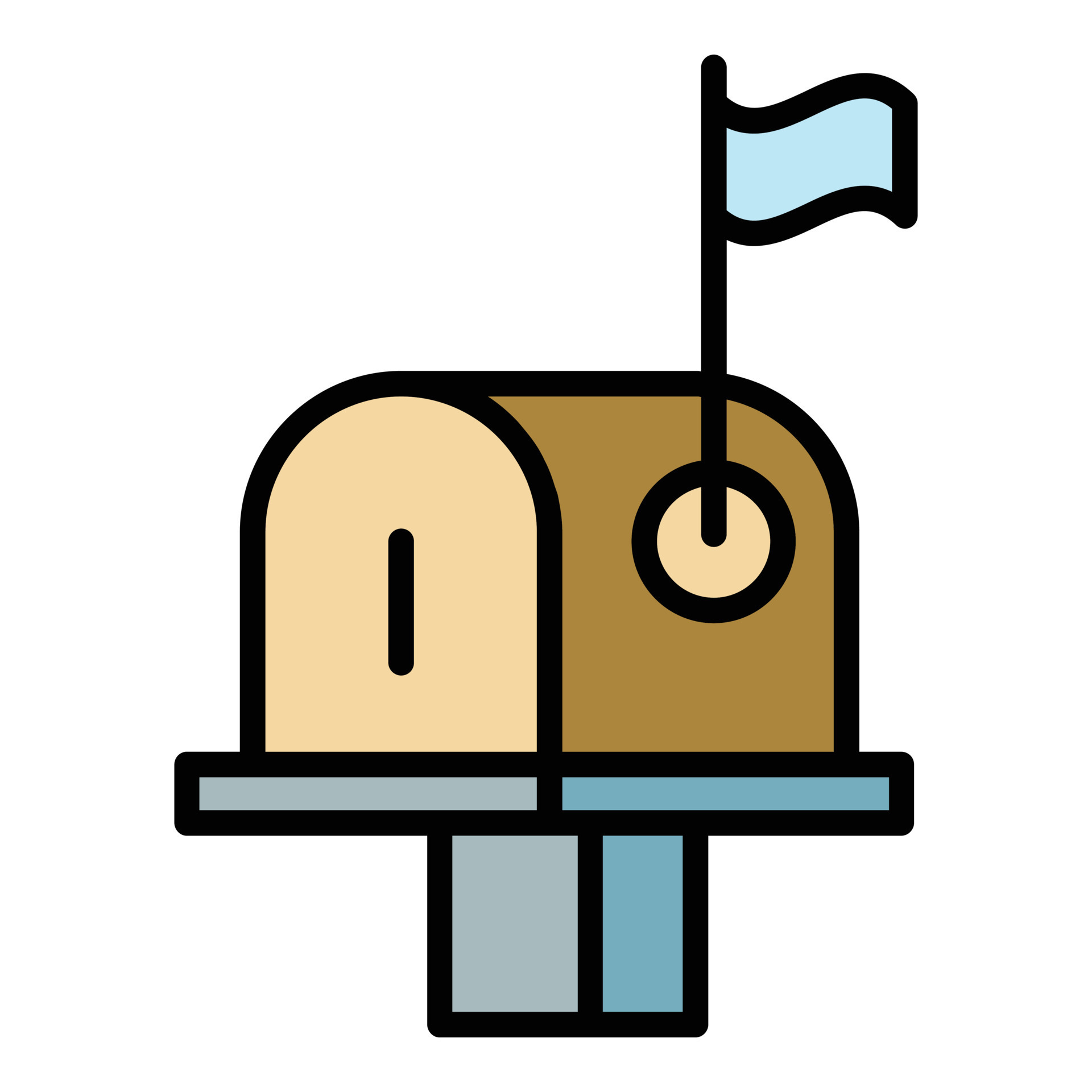 Outdoor post box icon color outline vector 15657777 Vector Art at Vecteezy