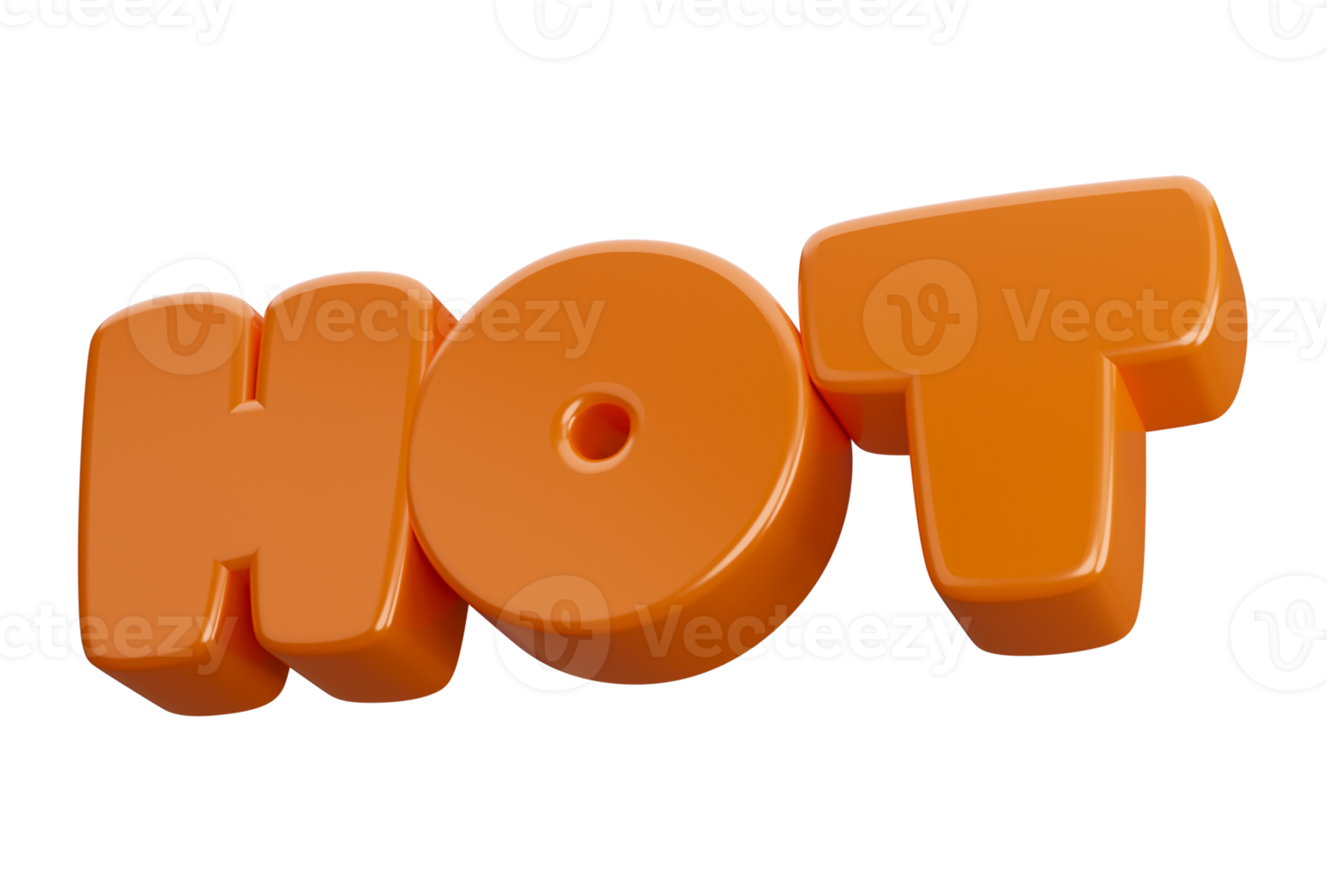 hot 3d render text phrase inscription png