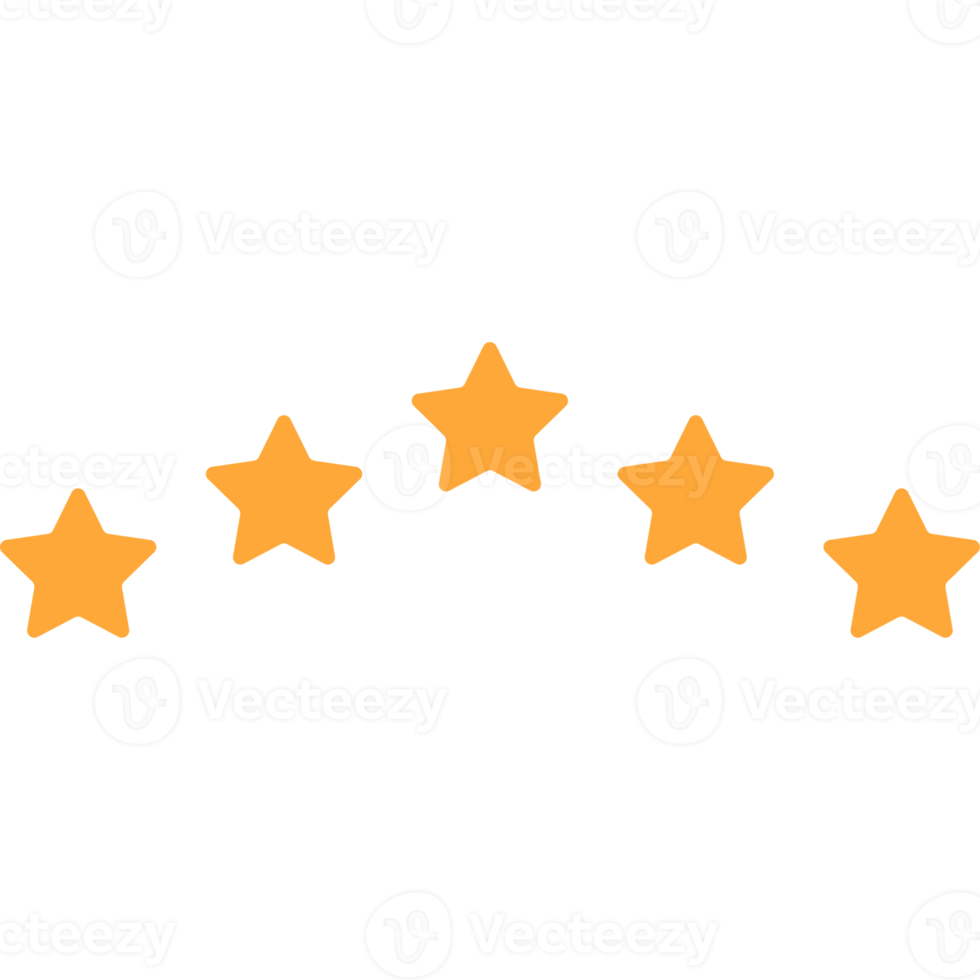 review rating five star doodle png