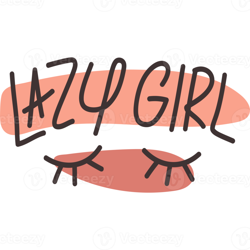 lazy girl eye doodle png