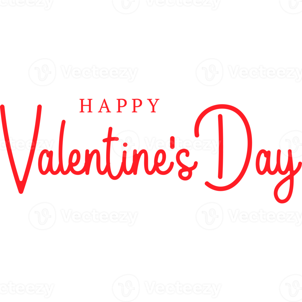 happy valentine day typography png