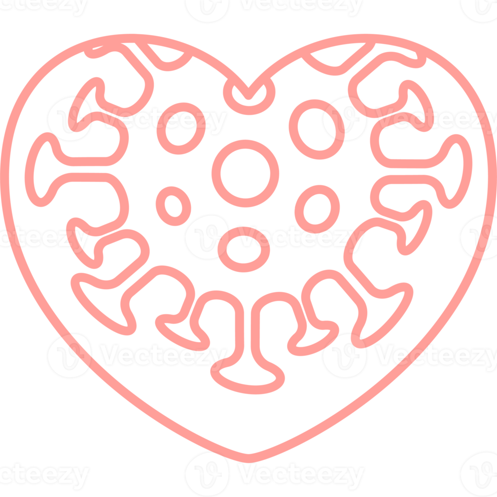 coronavirus liefde hart icoon png