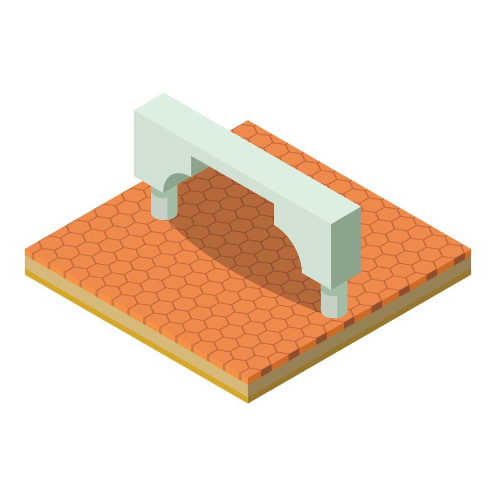 Modern arch icon, isometric style vector