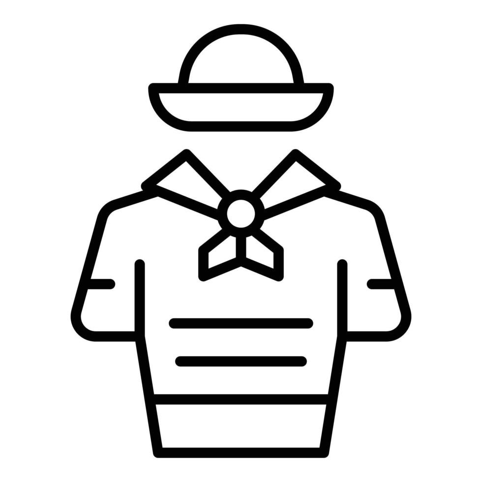 Gondolier clothes icon outline vector. Gondola boat vector