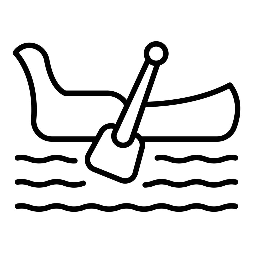 Gondola icon outline vector. Boat man vector