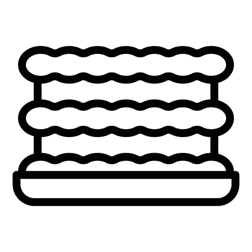Italian lasagna icon outline vector. Lasagne pasta vector