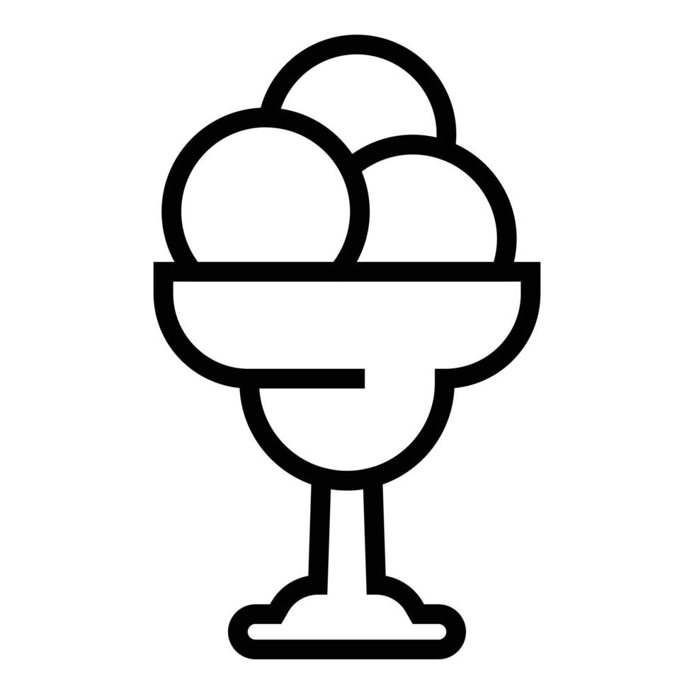 Gelato fruit balls icon outline vector. Ice cream vector
