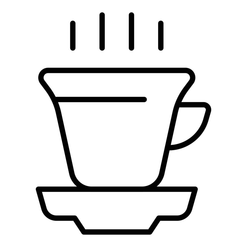 Hot coffee cup icon outline vector. Cafe mug vector