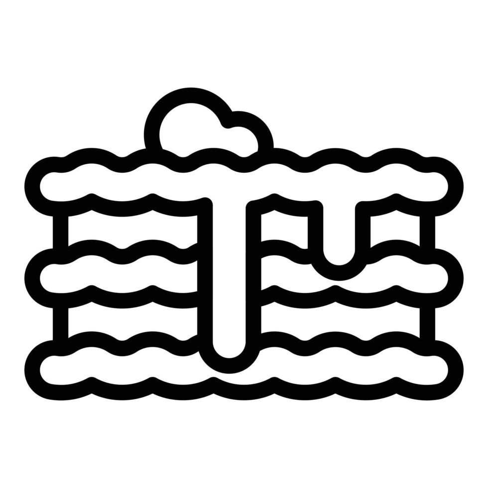 Cheese lasagna icon outline vector. Lasagne pasta vector