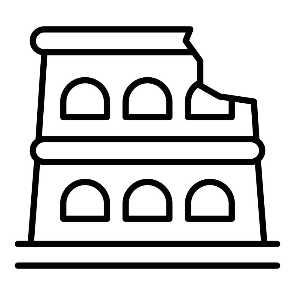 Venice building icon outline vector. Italian gondola vector