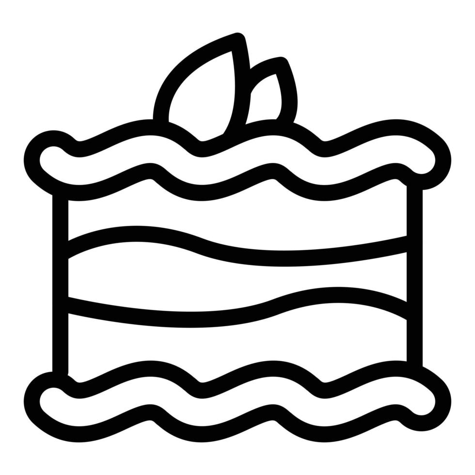 Meat lasagna icon outline vector. Lasagna dish vector
