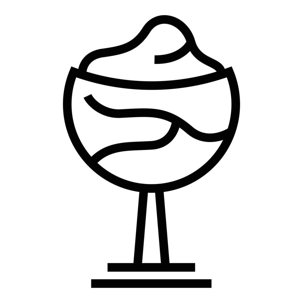Soft gelato icon outline vector. Ice cream vector