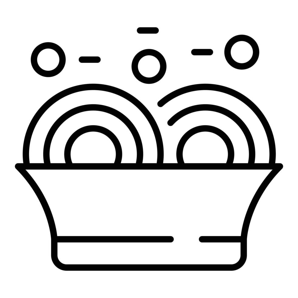 Italian food icon outline vector. Pasta menu vector