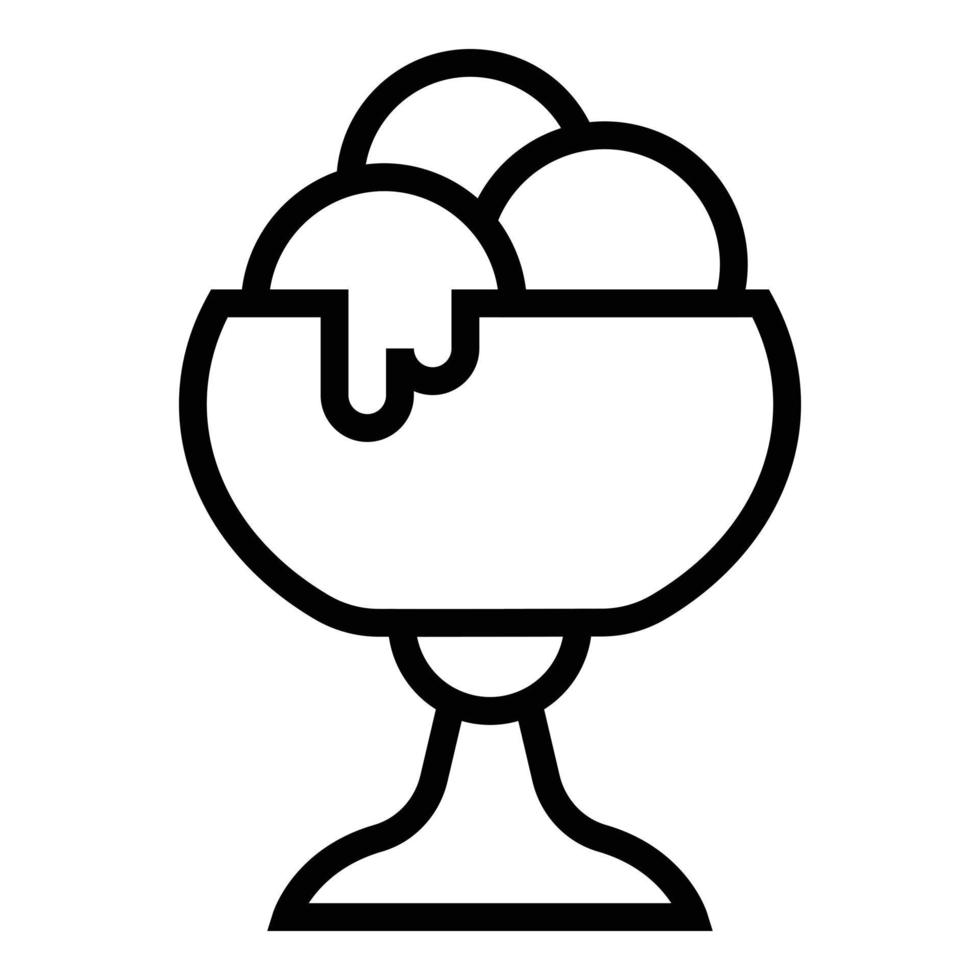 Ice gelato icon outline vector. Ice cream vector