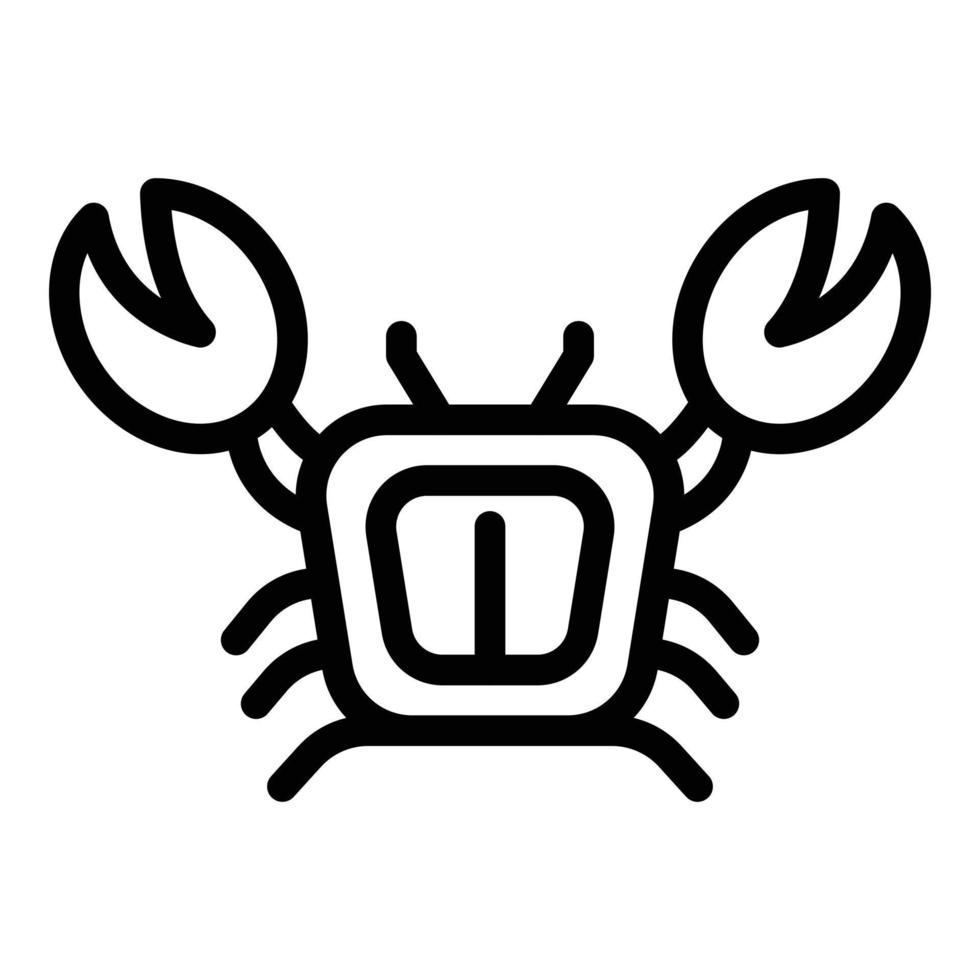 Sea crab icon outline vector. Beach food animal vector