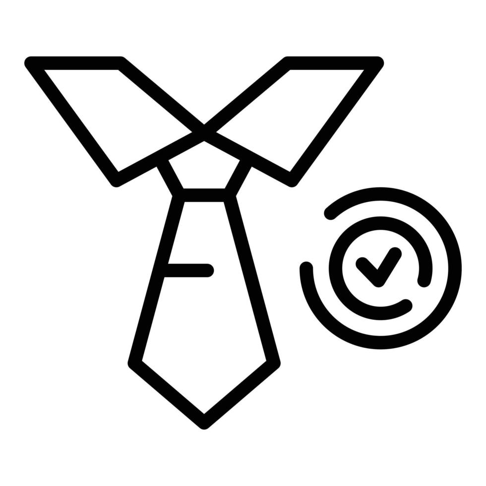 Approved manager icon outline vector. Document check vector