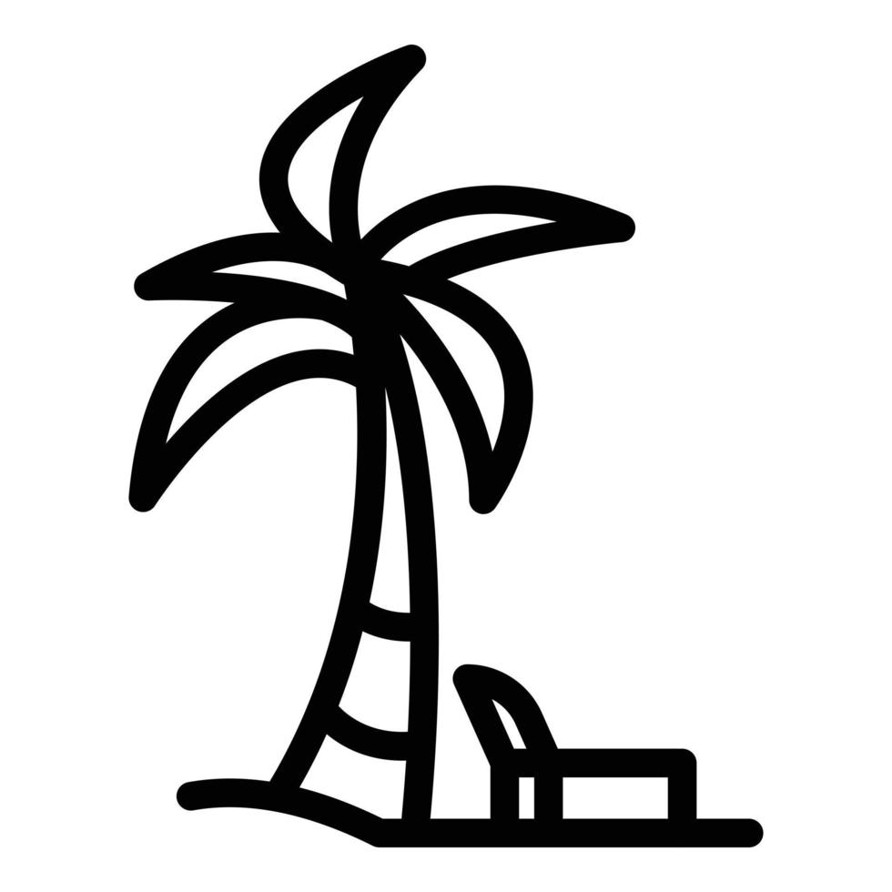 Beach palm icon outline vector. Summer coconut tree vector