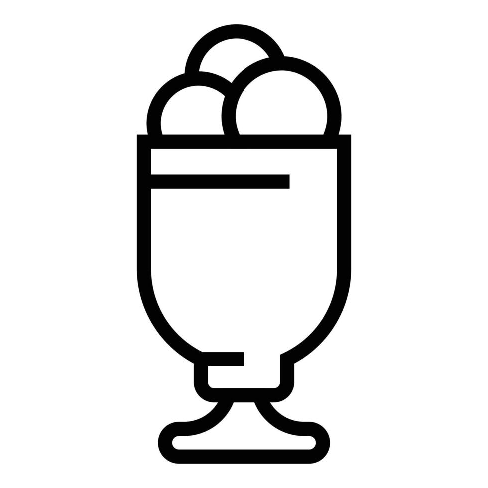 Gelato cup icon outline vector. Ice cream vector