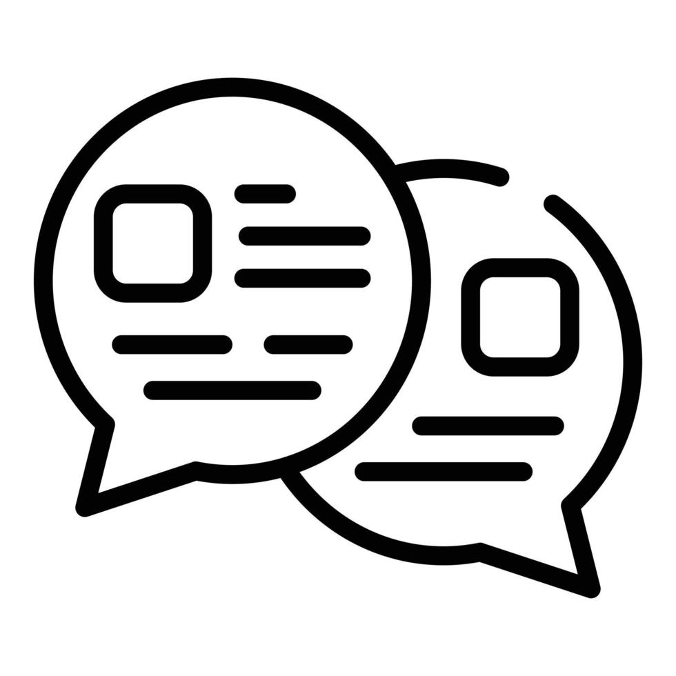 Work chat icon outline vector. Home computer vector