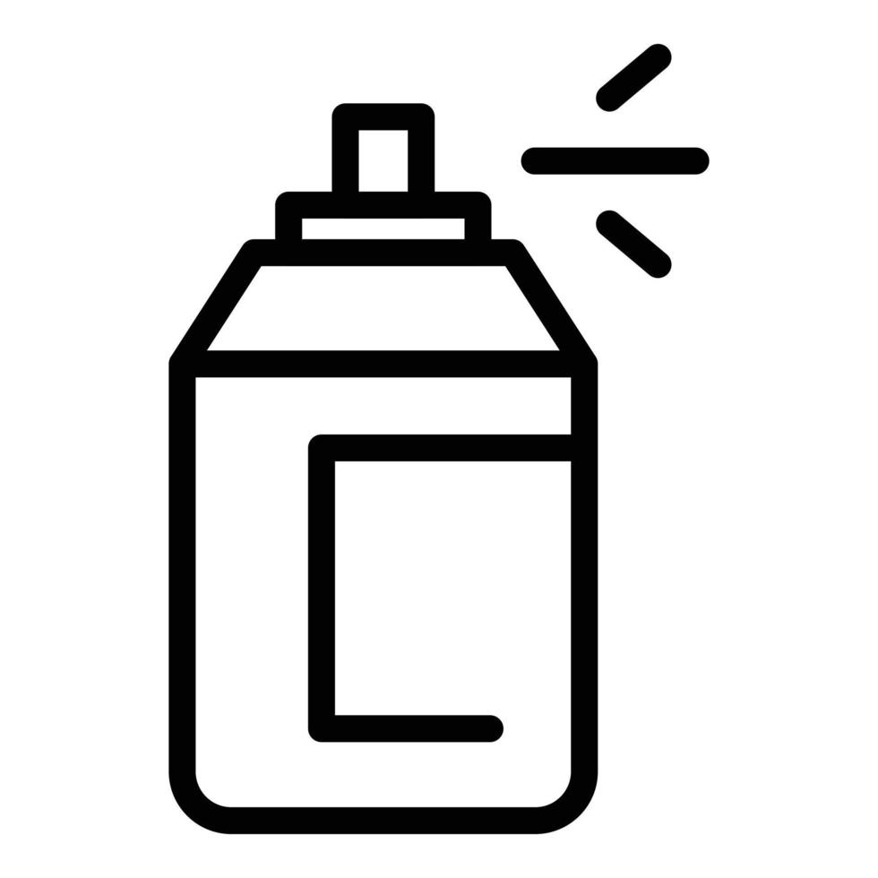 icono de botella de spray seguro, estilo de contorno vector