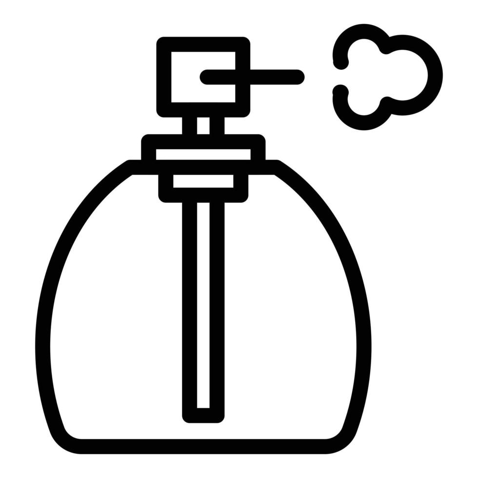 Spray bottle container icon, outline style vector