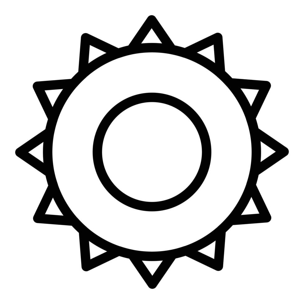 Summer sun icon outline vector. Morning sunshine vector