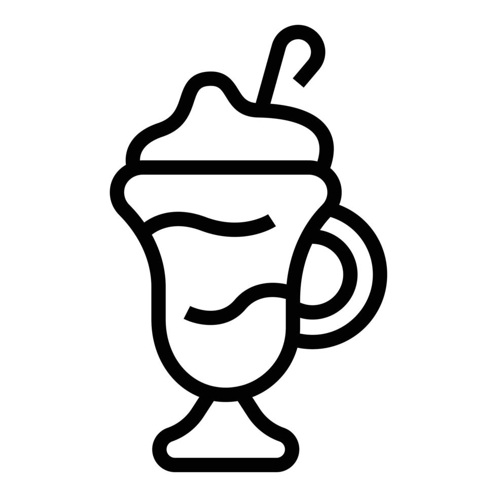 Gelato glass icon outline vector. Summer ice cream vector