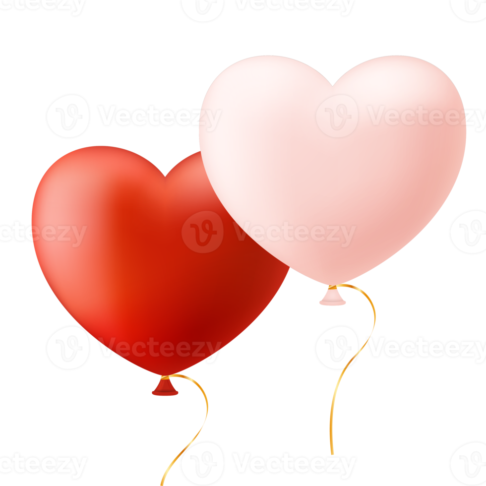 valentine heart love realistic balloon png