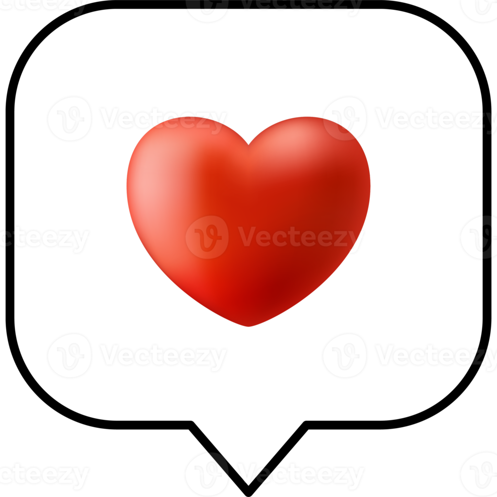 love heart chat bubble icon png