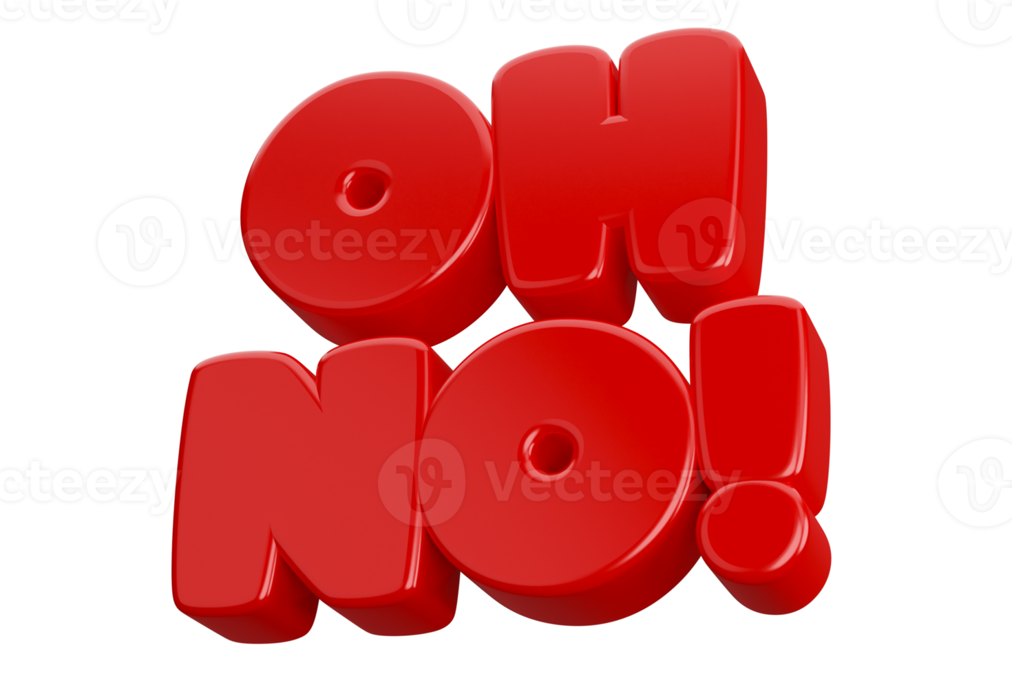oh no 3d render text phrase inscription png