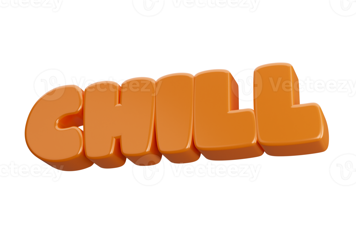 chill 3d render texte phrase inscription png