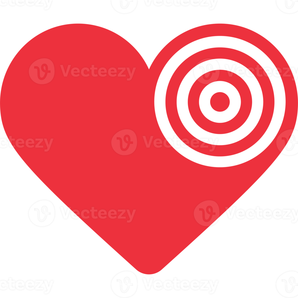 heart target icon flat png