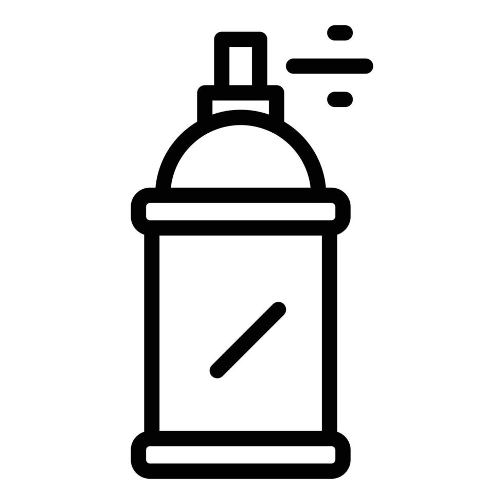 icono químico de botella de spray, estilo de esquema vector