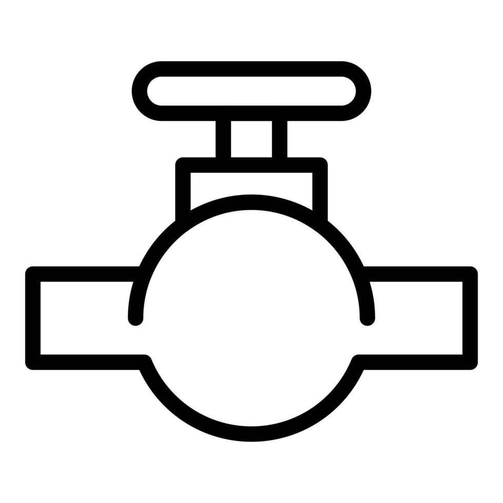 Repair dishwasher pipe tap icon, outline style vector