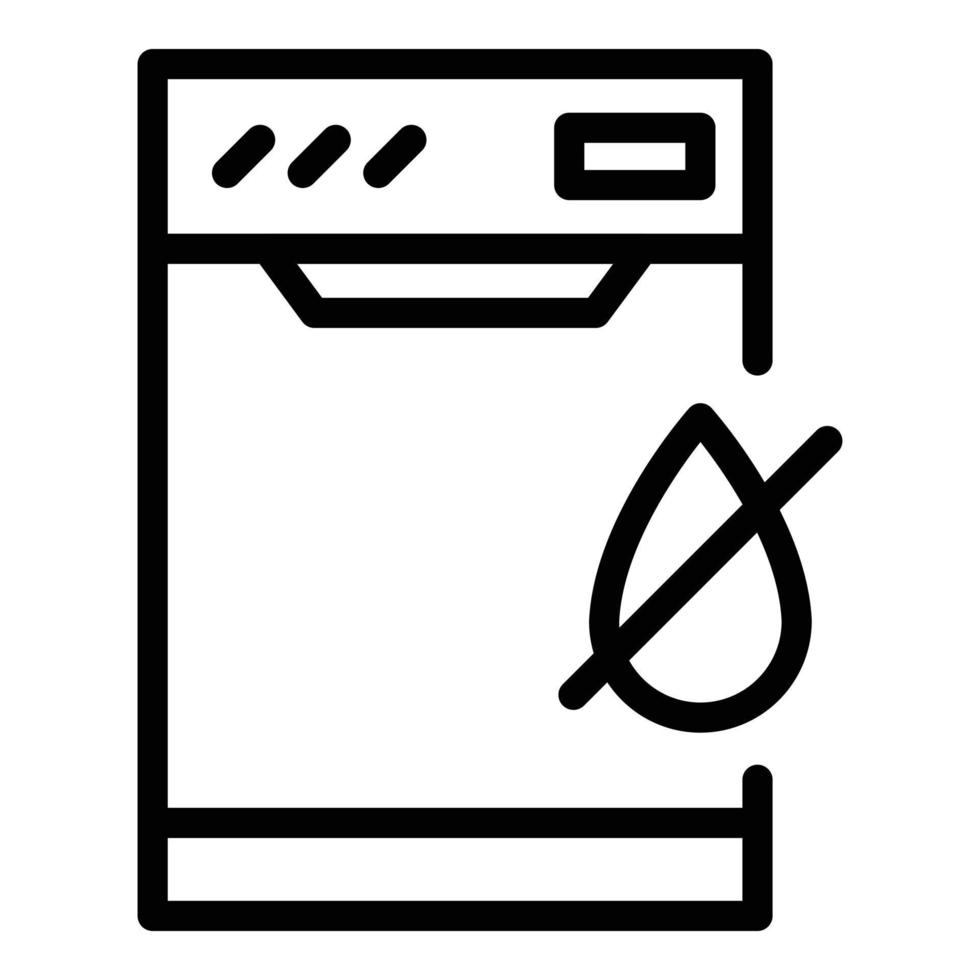 Repair dishwasher no water icon, outline style vector