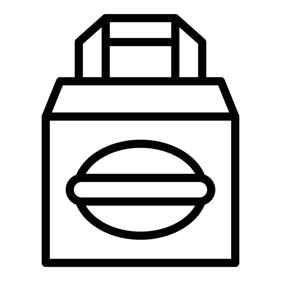 Take away sushi icon, outline style vector