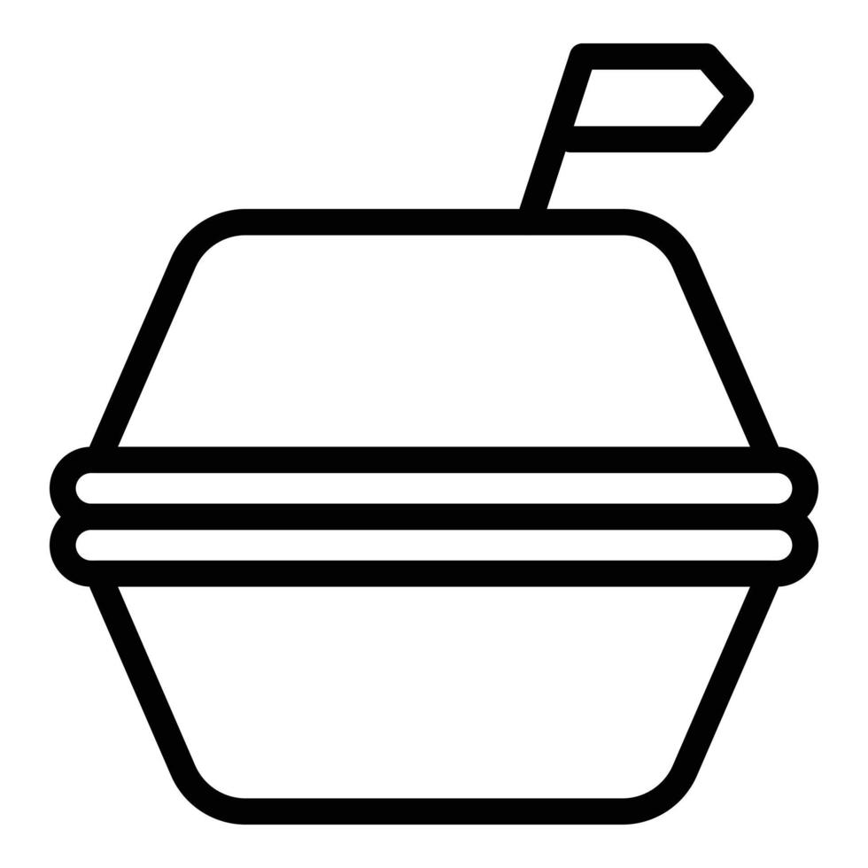 Take away hamburger icon, outline style vector