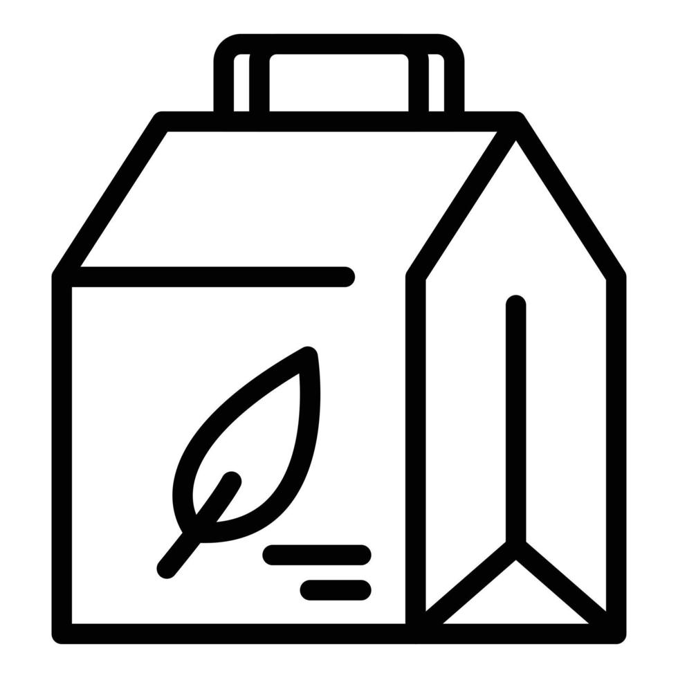 Take away bio food icon, outline style vector