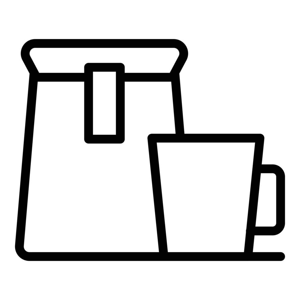 Take away drinks icon, outline style vector