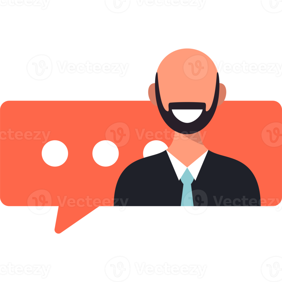 online chatting person character illustration png