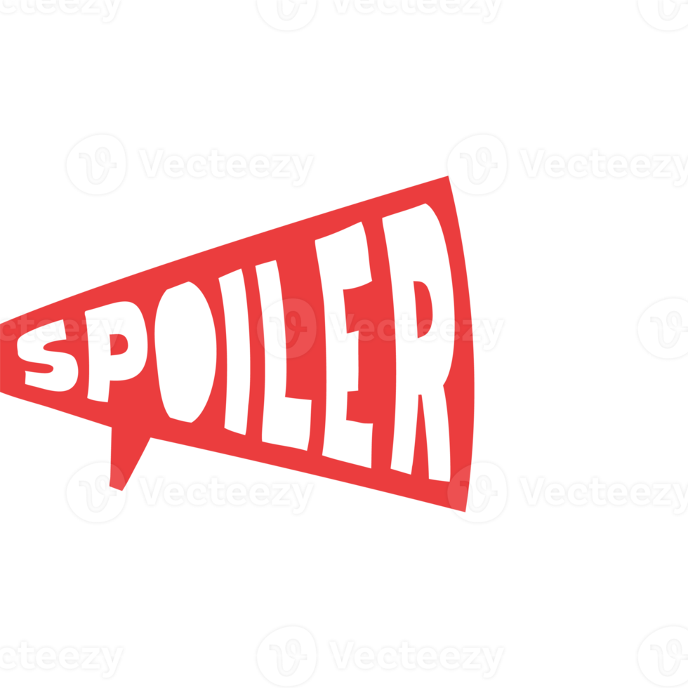 Spoiler alert funny slogan. Hand draw cartoon style typography. spoiler  logotype sticker for your t-shirt, print, apparel. 15658503 PNG