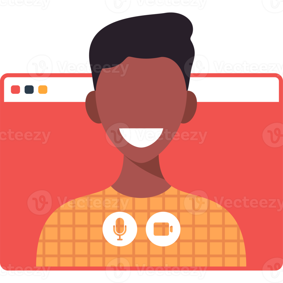 online chatting person character illustration png