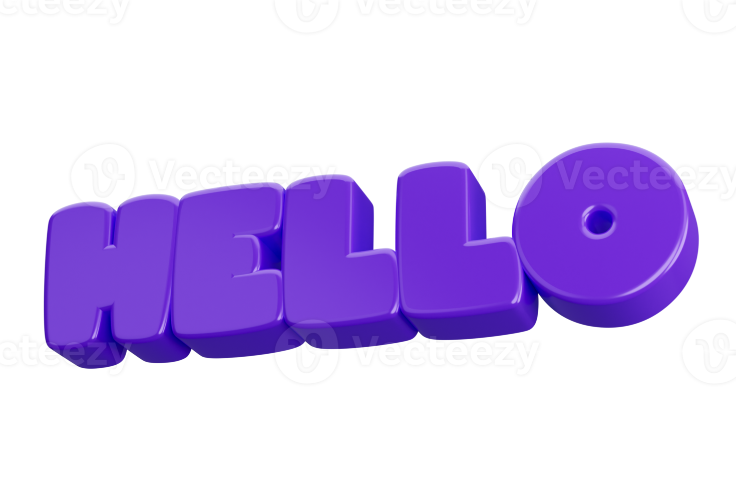 hello 3d render text phrase inscription png