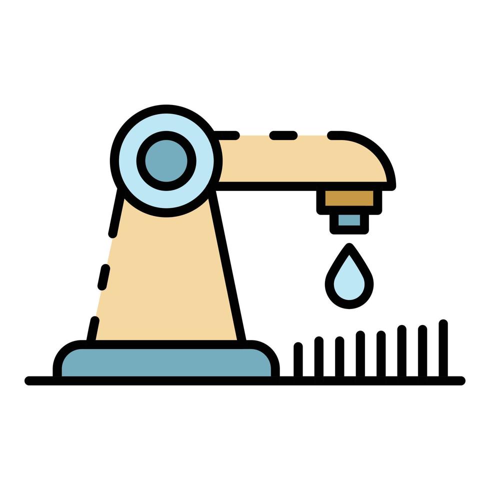 Water drop irrigation icon color outline vector