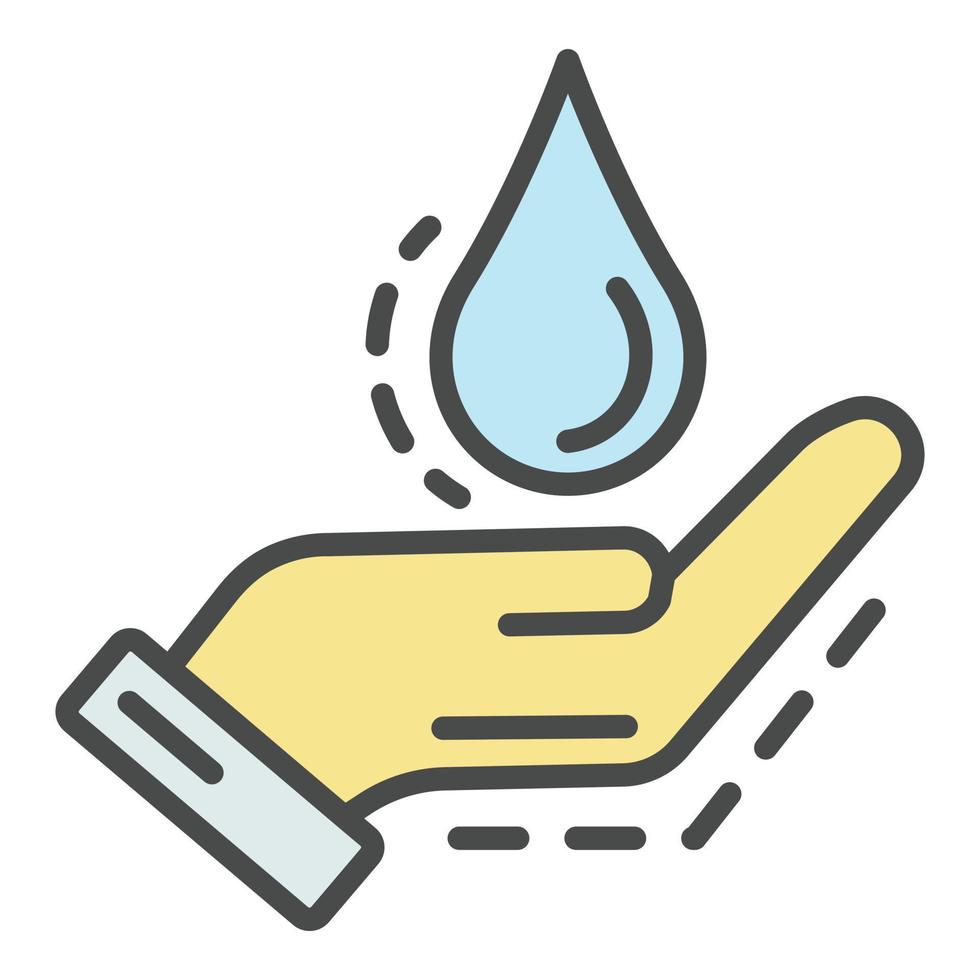 Save water drop icon color outline vector